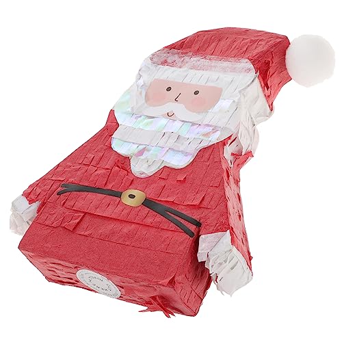 AUTSUPPL Weihnachtspinata Weihnachtszappeln USB-Lichterkette warm weihnachtsspielzeug kinder weihnachts party Weihnachtsfeier Piñata Spielzeug Piñata zerschmetterndes Spielzeug Papier rot von AUTSUPPL