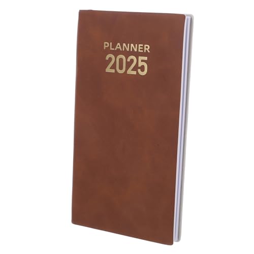 Zeitplan-Notizbuch Büroarbeitsplaner Notizblöcke zu machen Planer 2025 Kalenderplaner Zeitplaner Notizbuch Tagesplanung Notizbuch Das Notebook Notizbücher Planerbuch Papier Brown AUTSUPPL von AUTSUPPL