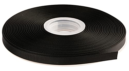 AVANAVA 1,9 cm breites Ripsband, 45,7 m, ideal für Geschenkverpackungen, Haarschleifen, Heimdekoration, Blumenarrangement (030-schwarz) von AVANAVA