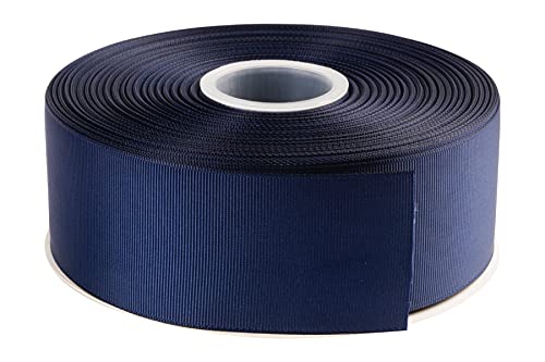 AVANAVA 5,1 cm breites Ripsband – 45,7 m, ideal für Geschenkverpackungen, Haarschleifen, Heimdekoration, Blumenarrangement (370-Marineblau) von AVANAVA