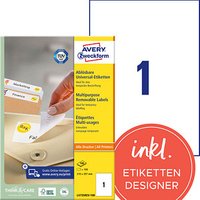 100 AVERY Zweckform Etiketten L4735REV-100 weiß 210,0 x 297,0 mm von AVERY Zweckform