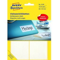 112 AVERY Zweckform Etiketten 3330 weiß 80,0 x 54,0 mm von AVERY Zweckform