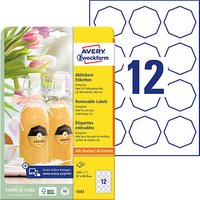 120 AVERY Zweckform Etiketten 5083 weiß 61,0 x 60,3 mm von AVERY Zweckform