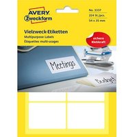 224 AVERY Zweckform Etiketten 3337 weiß 54,0 x 35,0 mm von AVERY Zweckform