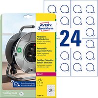 240 AVERY Zweckform Prüfplaketten L7804-10 weiß 30,0 x 30,0 mm von AVERY Zweckform