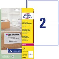 25 AVERY Zweckform Folien-Versandetiketten L7996-25 weiß 199,6 x 289,1 mm von AVERY Zweckform