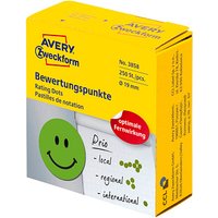 AVERY Zweckform Bewertungspunkte 3858 Gesicht, grün, 250 Etiketten von AVERY Zweckform