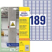 3.780 AVERY Zweckform Power-Etiketten L7871-20 weiß 25,4 x 10,0 mm von AVERY Zweckform