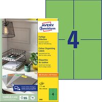 400 AVERY Zweckform Etiketten 3458 grün 105,0 x 148,0 mm von AVERY Zweckform