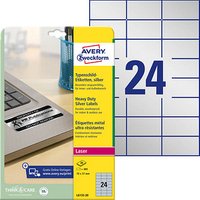 480 AVERY Zweckform Typenschildetiketten L6133-20 silber 70,0 x 37,0 mm von AVERY Zweckform