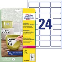 480 AVERY Zweckform wetterfeste Folienetiketten L4773REV-20 weiß 63,5 x 33,9 mm von AVERY Zweckform