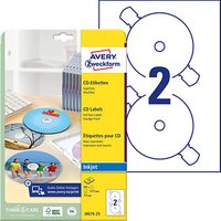 50 AVERY Zweckform CD-Etiketten J8676-25 weiß von AVERY Zweckform