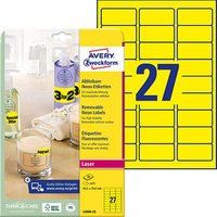 675 AVERY Zweckform Etiketten L6004-25 gelb 63,5 x 29,6 mm von AVERY Zweckform