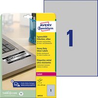 8 AVERY Zweckform Typenschildetiketten L6013-8 silber 210,0 x 297,0 mm von AVERY Zweckform