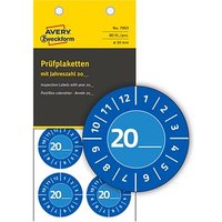 80 AVERY Zweckform Prüfplaketten 7903 blau 30,0 x 30,0 mm von AVERY Zweckform