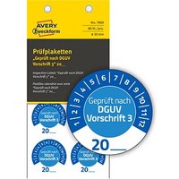 80 AVERY Zweckform Prüfplaketten 7909 blau 30,0 x 30,0 mm von AVERY Zweckform