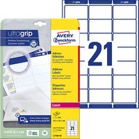 840 AVERY Zweckform Adressetiketten L7160-40 weiß 63,5 x 38,1 mm von AVERY Zweckform