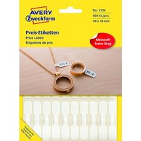 930 AVERY Zweckform Schmucketiketten 3335 weiß 49,0 x 10,0 mm von AVERY Zweckform