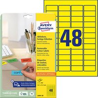 960 AVERY Zweckform Etiketten L6041-20 gelb 45,7 x 21,2 mm von AVERY Zweckform