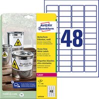 960 AVERY Zweckform wetterfeste Folienetiketten L4778-20 weiß 45,7 x 21,2 mm von AVERY Zweckform