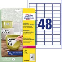 960 AVERY Zweckform wetterfeste Folienetiketten L4778REV-20 weiß 45,7 x 21,2 mm von AVERY Zweckform