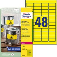 960 AVERY Zweckform wetterfeste Folienetiketten L6103-20 gelb 45,7 x 21,2 mm von AVERY Zweckform