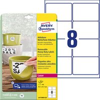 AKTION: 160 AVERY Zweckform wetterfeste Folienetiketten L4715REV-20 weiß 99,1 x 67,7 mm von AVERY Zweckform