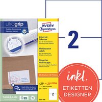 AKTION: 400 AVERY Zweckform Etiketten 3655-200 weiß 210,0 x 148,0 mm + GRATIS 40 Etiketten von AVERY Zweckform