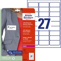 AKTION: 540 AVERY Zweckform Namensetiketten L4784-20 weiß 63,5 x 29,6 mm von AVERY Zweckform