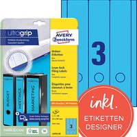 AKTION: 60 AVERY Zweckform Ordneretiketten L4753-20 blau von AVERY Zweckform