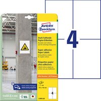 AKTION: 80 AVERY Zweckform Power-Etiketten weiß 105,0 x 148,0 mm von AVERY Zweckform