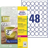 AKTION: 960 AVERY Zweckform wetterfeste Folienetiketten L4716REV-20 weiß 30,0 x 30,0 mm von AVERY Zweckform