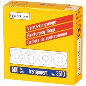 AVERY Zweckform 10 x Lochverstärkungsringe transparent VE=500 Stück von AVERY Zweckform