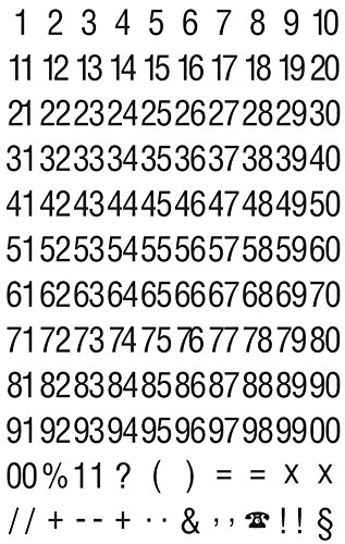 AVERY Zweckform 3721 Zahlen Etiketten (0-9 6,5 mm, Folie, starker Halt) 252 Aufkleber von AVERY Zweckform