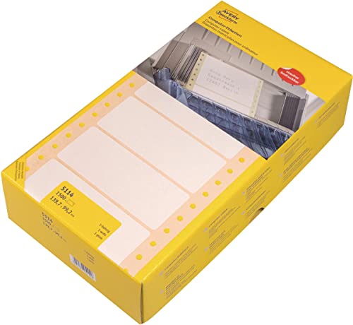 AVERY Zweckform 5114 Computer-Etiketten (Papier matt, 1,500 Etiketten, 139,7 x 99,2 mm) 1 Pack weiß von AVERY Zweckform