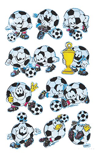 AVERY Zweckform 53155 Kinder Sticker Fußball Gesichter (3D Effekt) 10 Aufkleber von AVERY Zweckform