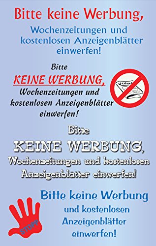 AVERY Zweckform 59508 Keine Werbung Etiketten Schriftzüge (wetterfeste Transparentfolie) 4 Aufkleber von AVERY Zweckform