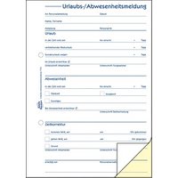 AVERY Zweckform Urlaubsabwesenheitsmeldung Formularbuch 1753 von AVERY Zweckform