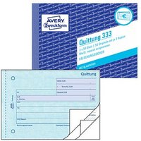 AVERY Zweckform Quittung, MwSt. separat ausgewiesen Formularbuch 333 von AVERY Zweckform