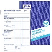 AVERY Zweckform Reisekostenabrechnung pro Reise Formularbuch 743 von AVERY Zweckform