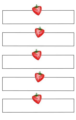 AVERY Zweckform Haushaltsetiketten selbstklebend 10 Aufkleber Erdbeeren (Marmeladenetiketten zum Beschriften von Selbstgemachten, wiederablösbar) rot weiß schwarz 59952 von AVERY Zweckform