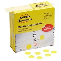 AVERY Zweckform Klebepunkte 3852 gelb Ø 10,0 mm von AVERY Zweckform