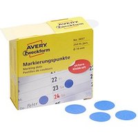 AVERY Zweckform Klebepunkte 3857 blau Ø 19,0 mm, 250 St. von AVERY Zweckform