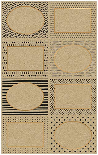 AVERY Zweckform Kraftpapier Aufkleber 16 Sticker Beschriftung Muster (Papier Sticker, Geschankaufkleber, natur, braun, beige) 57125 von AVERY Zweckform