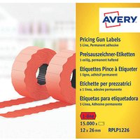 AVERY Zweckform Preisetiketten leuchtrot permanent 26,0 x 12,0 mm, 1 Rollen von AVERY Zweckform