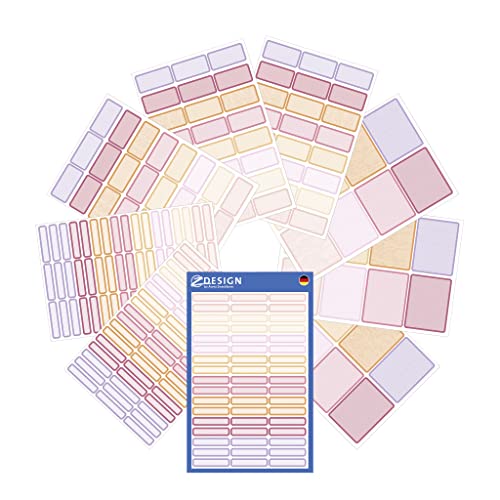 AVERY Zweckform Set Namensaufkleber Kinder 249 Stück (bunte Klebeetiketten für Schule, Boxen, Bücher, Stiftetiketten & Co., verschiedene Formate, wasserfest, beschriftbar, selbstklebend) Art. 51031 von AVERY Zweckform