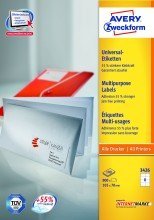 Avery Zweckform© 3426 Universal-Etiketten, 105 x 70 mm, Geeignet fr Deutsche Post INTERNETMARKE, 100 Blatt/800 Etiketten, weiá von AVERY Zweckform