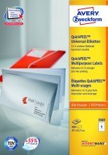 Avery Zweckform© 3660 Universal-Etiketten, 97 x 67,7 mm, Geeignet fr Deutsche Post INTERNETMARKE, 100 Blatt/800 Etiketten, weiá von AVERY Zweckform