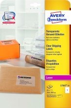 Avery Zweckform© L7567-25 Versand-Etiketten, 210 x 297 mm, 25 Blatt/25 Etiketten, transparent von AVERY Zweckform