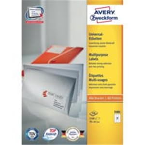 Avery Zweckform Universal Etikett 70x41mm weißBlatt von AVERY Zweckform